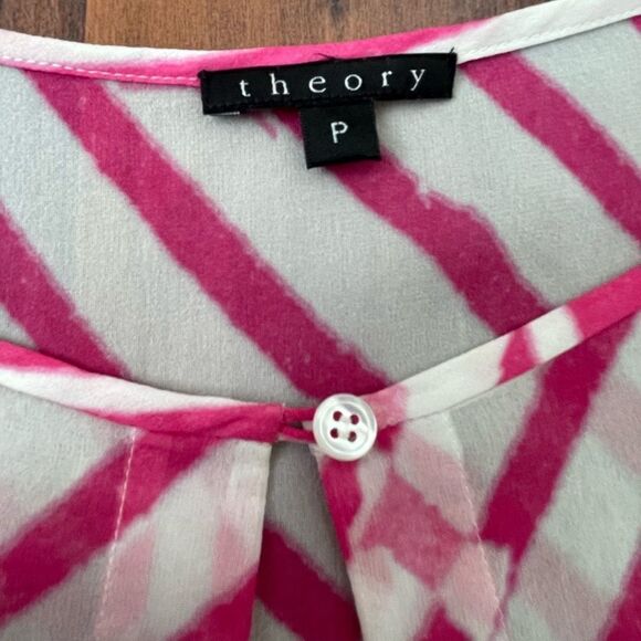 Theory 100% silk tunic top size P - Picture 2 of 10